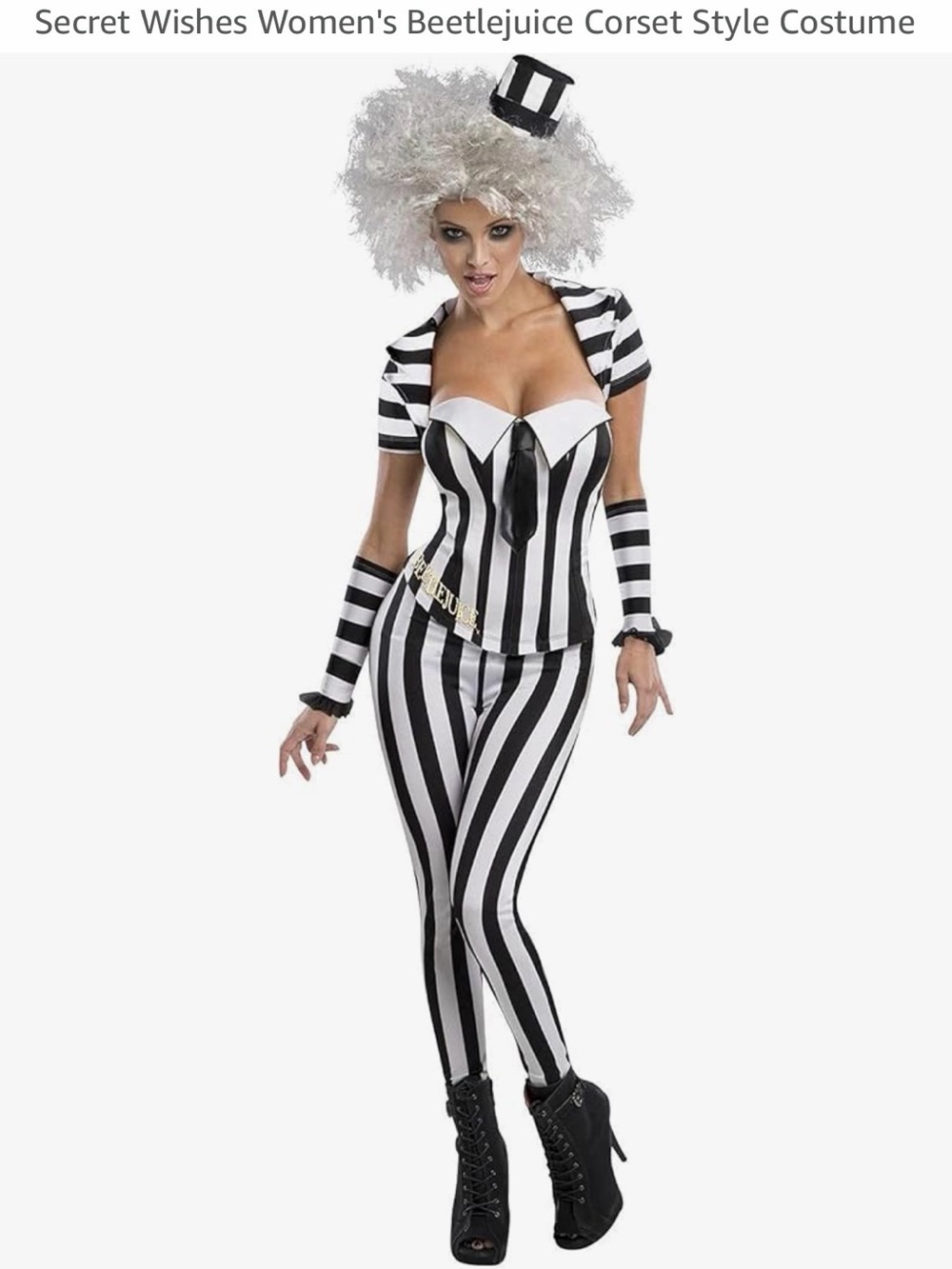 Women's Beetlejuice Costume (w/wig) (Size: S)
